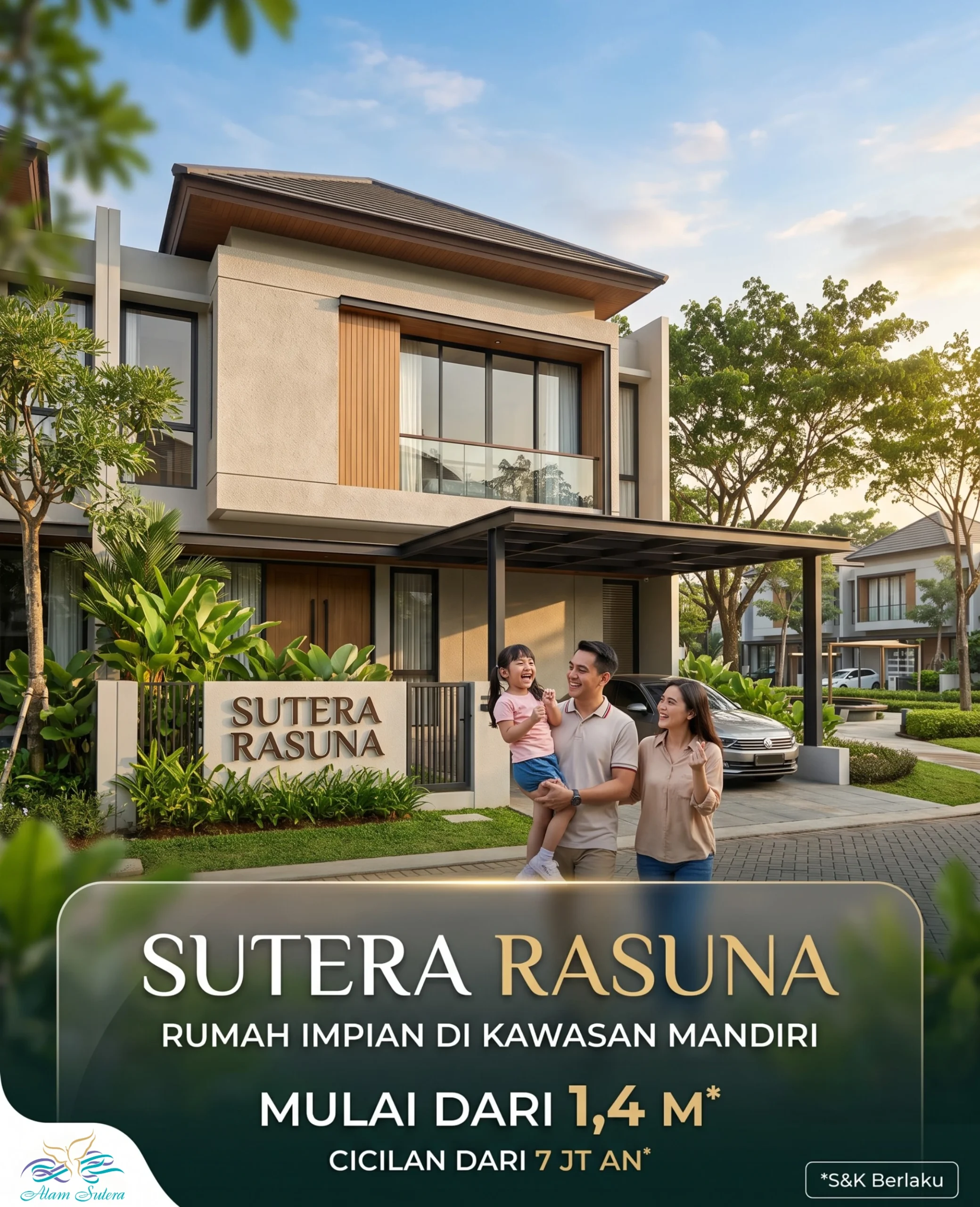sutera rasuna alam sutera rumah baru 1.4M